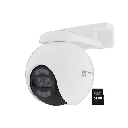 Cámara Seguridad H80X Dual 4K - 2MP Ezviz Lente Inteligente Sd 64GB
